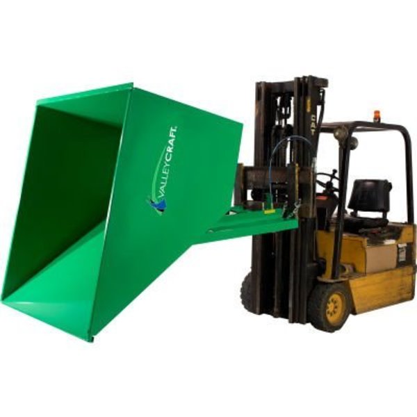 Valley Craft Valley Craft® Hydraulic Powered Self-Dumping Hopper, 2 Cu. Yd., 4,000 Lb. Cap., Green F89140